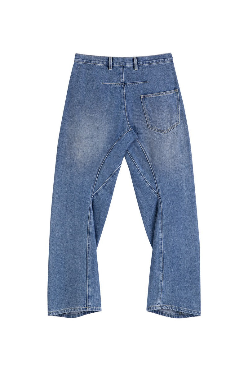 Washed Blade Cut Jeans