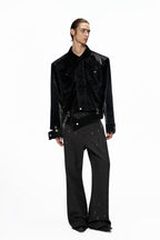 Croc Embossed Leather Jacket