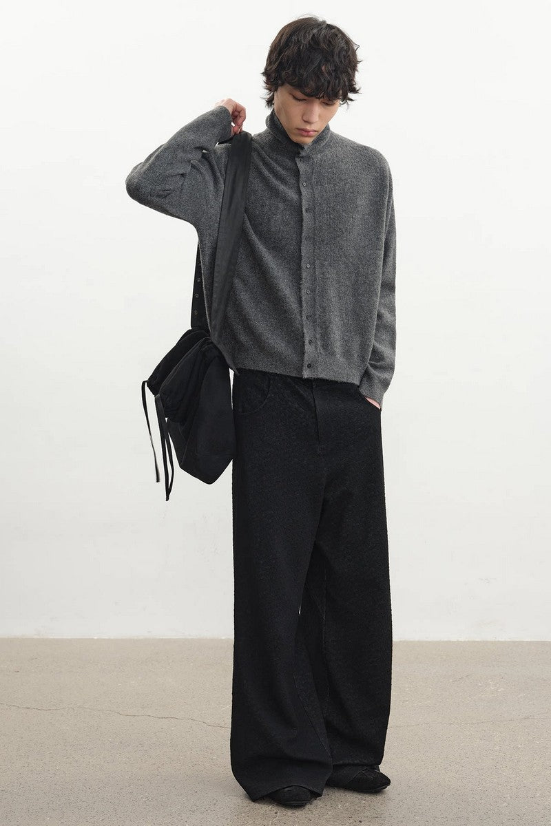 Patchwork Leather Drawstring Bag