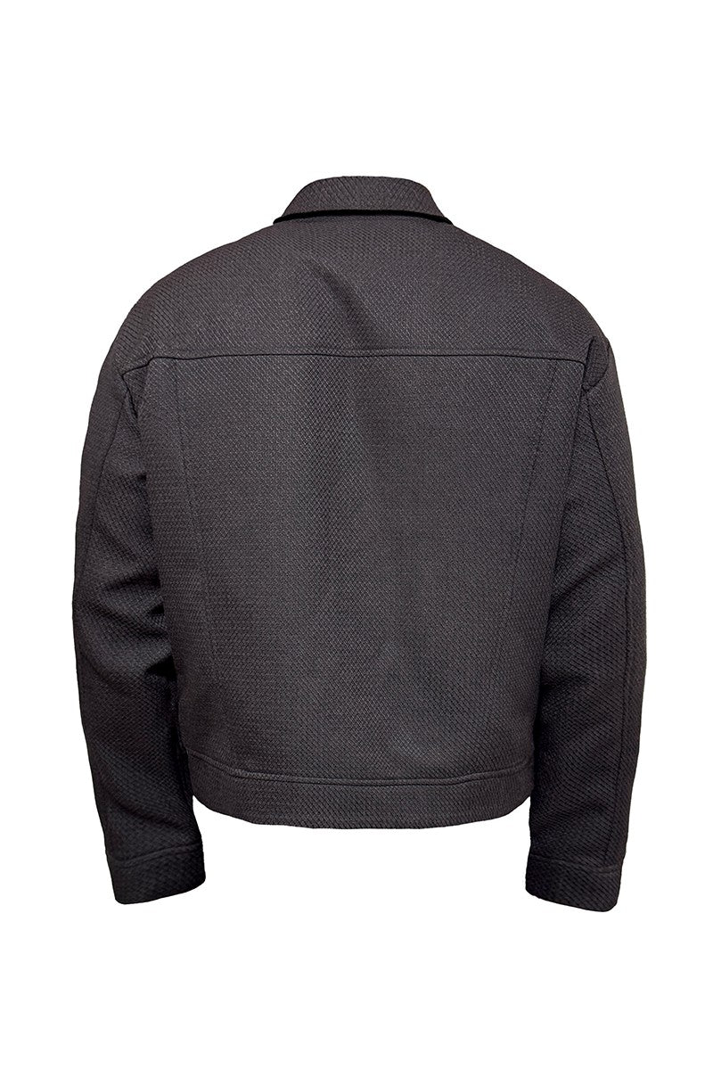 Textured Jacquard Utility Jacket