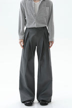 Pleated Wide Leg Trousers