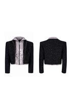Layered Look Tweed Style Jacket