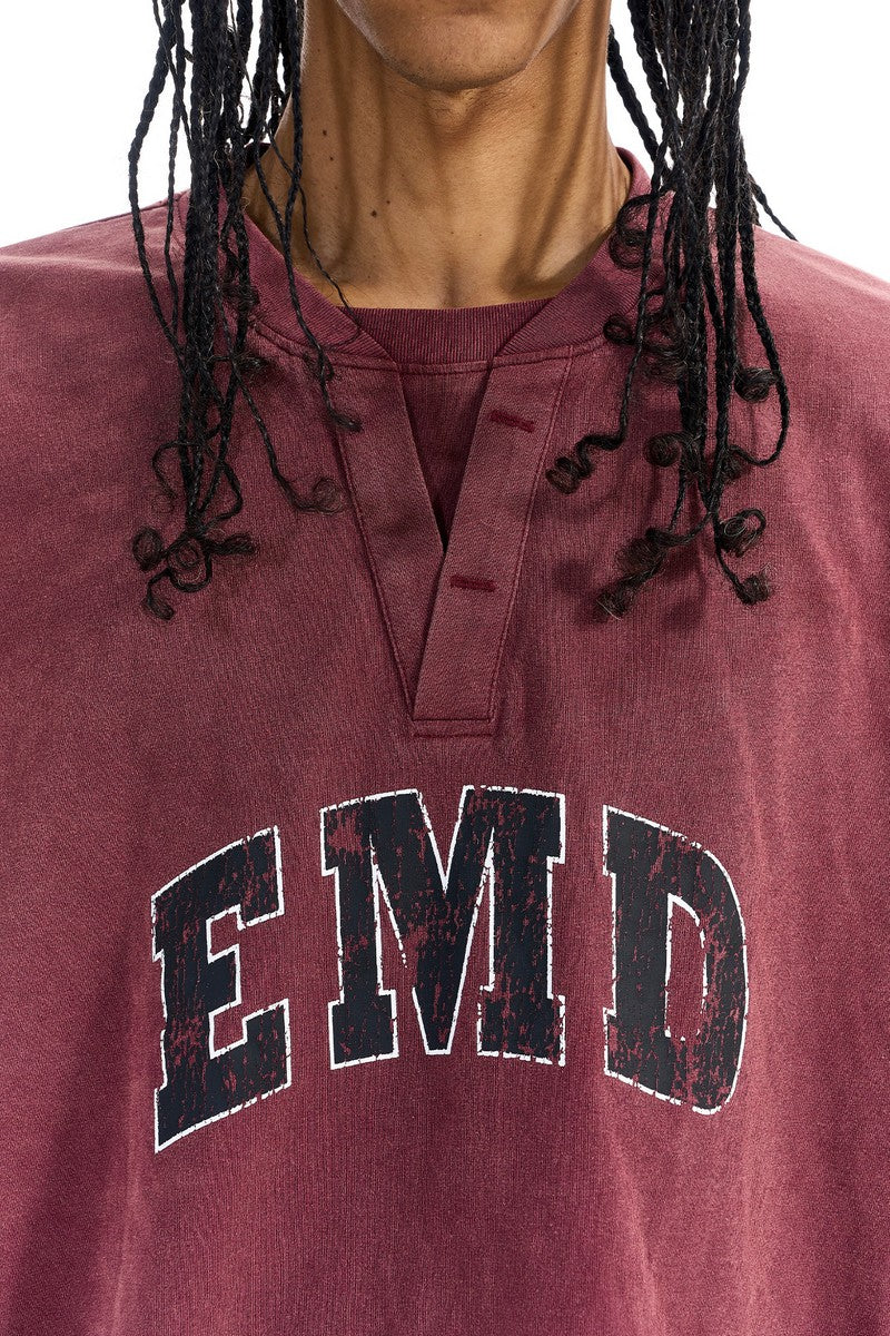 Washed Double Collar Graphic Tee