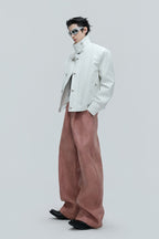 Waxed Biker Relaxed Leather Pants