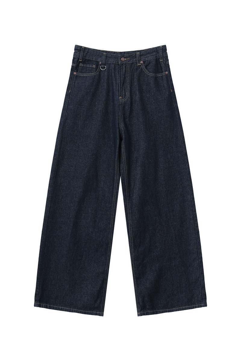 Vintage Washed Raw Denim Jeans