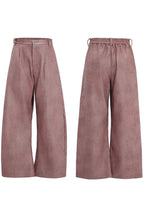 Waxed Biker Relaxed Leather Pants