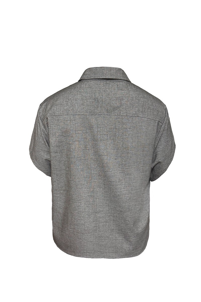 Textured Bud Collar Shirt