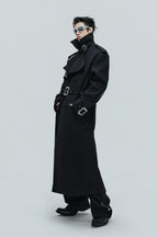 Crocodile Wool Belted Trench