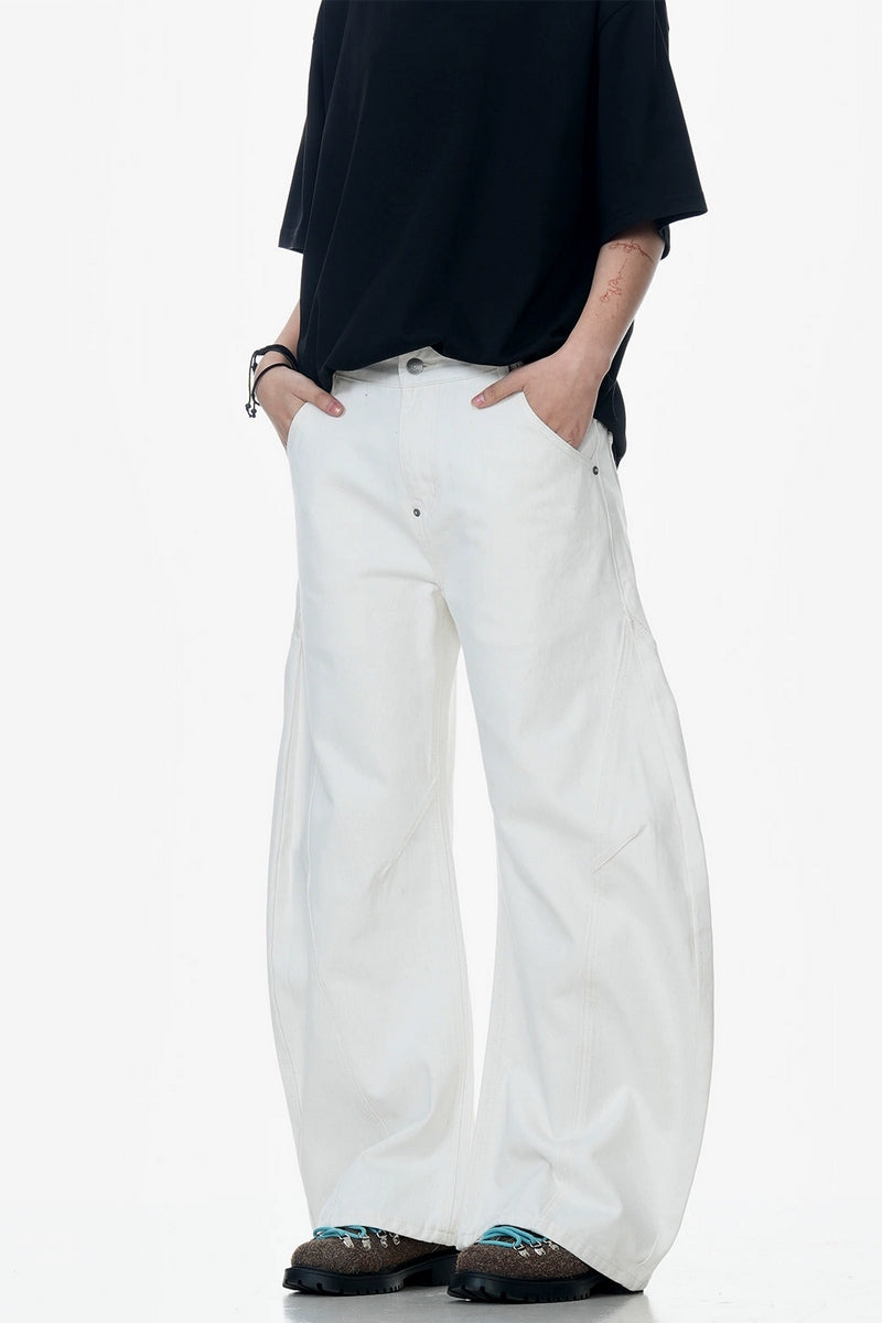 White Blade Wide-Leg Jeans