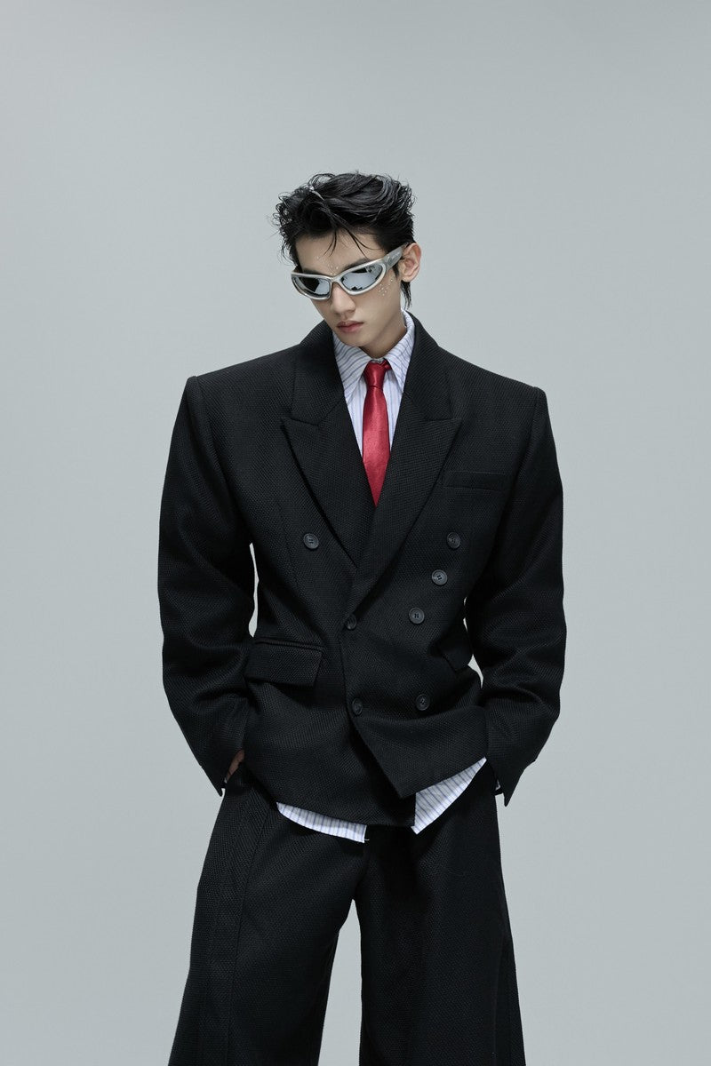 Waffle Textured Pearl Blazer