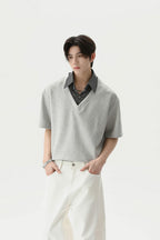 Layered Look Short Sleeve Tee