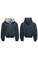 Thick Croc Pattern Fur Jacket
