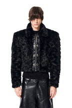 Faux Fur Metal Buckle Jacket