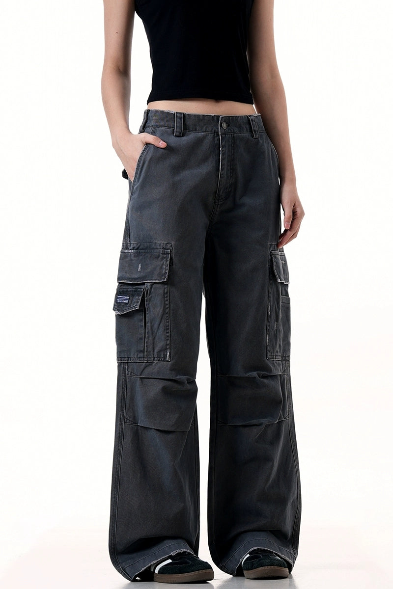 Multi-Pocket Drawstring Cargo Pants
