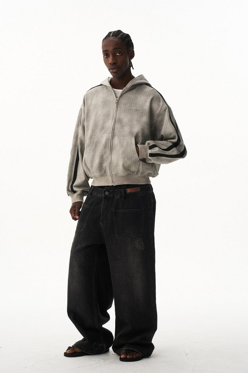 Vintage Stain Wash Hoodie Jacket