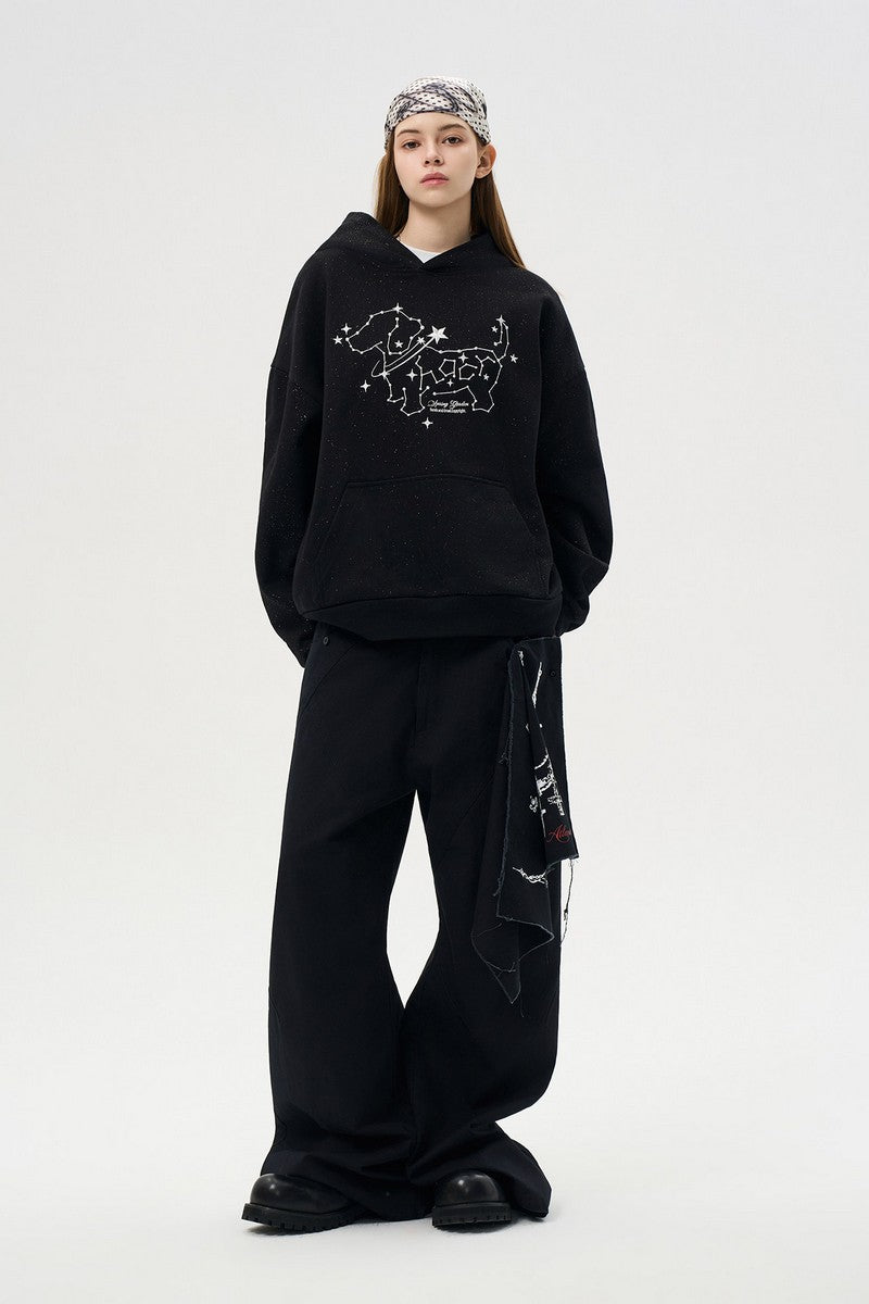 Detachable Drape Wide Leg Pants