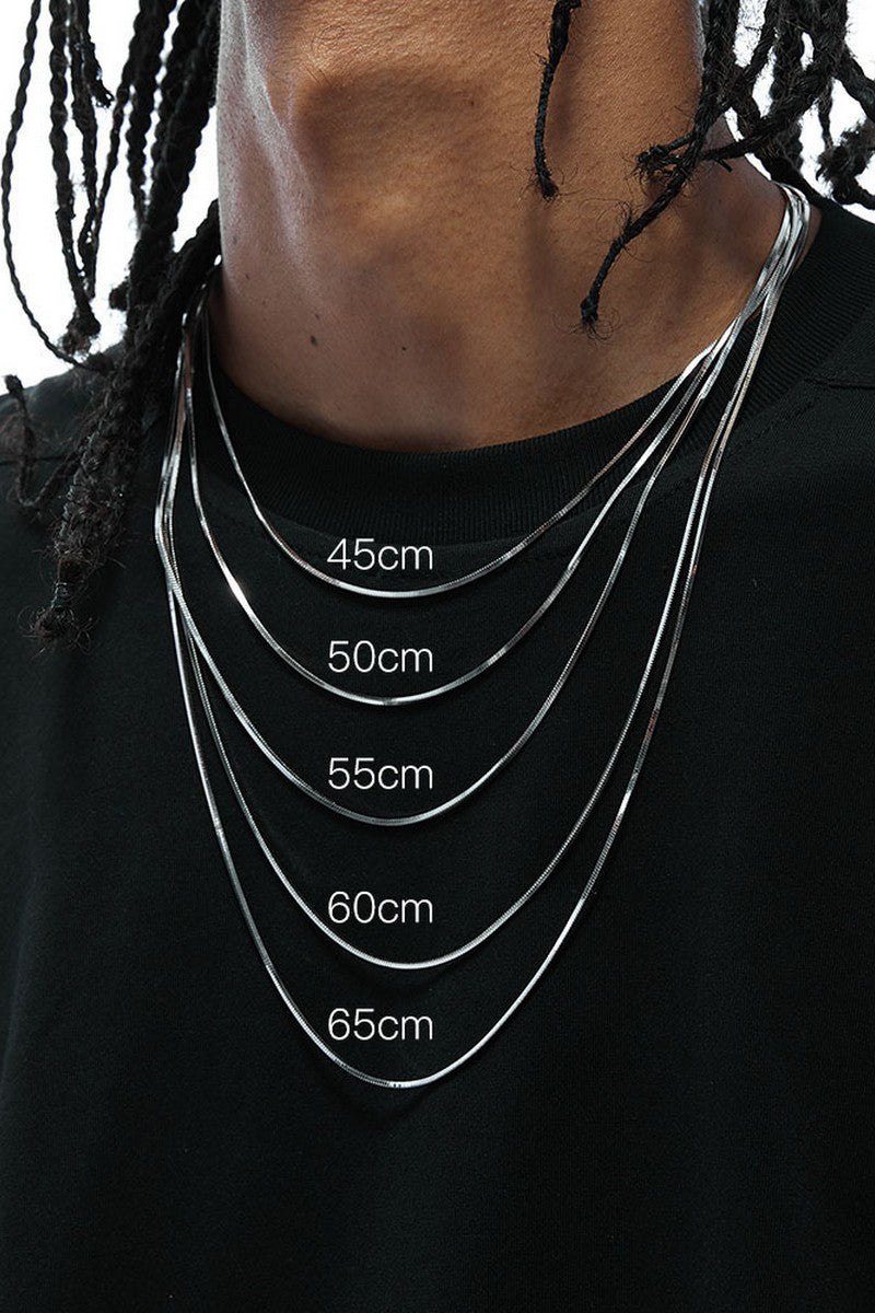 Platinum Snake Chain Necklace