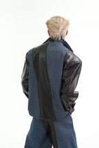 Colorblock Wide Leg Jeans