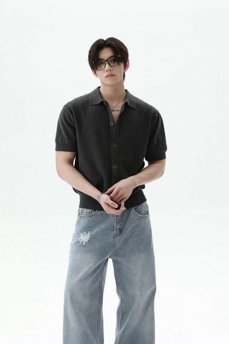 Vintage Knit Button Up Cardigan