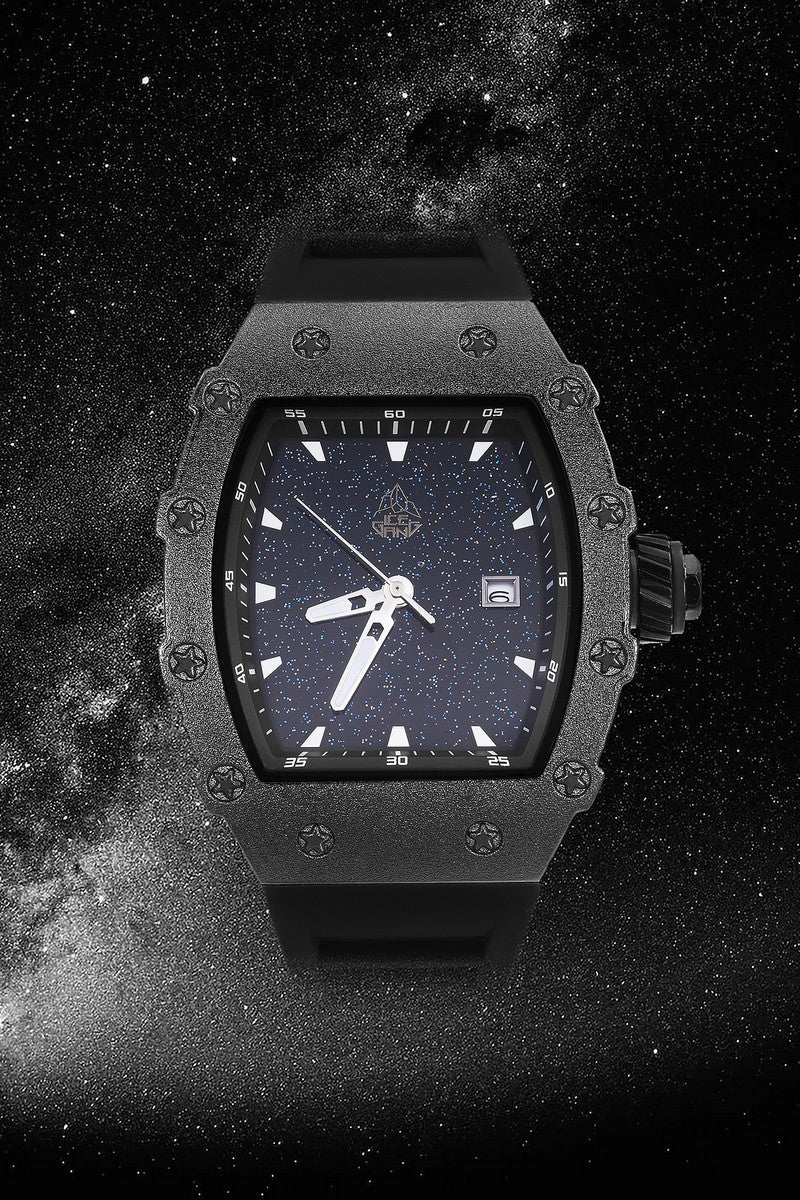 Frosted Gold Barrel Watch