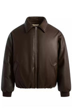 Vintage Short Padded Leather Jacket