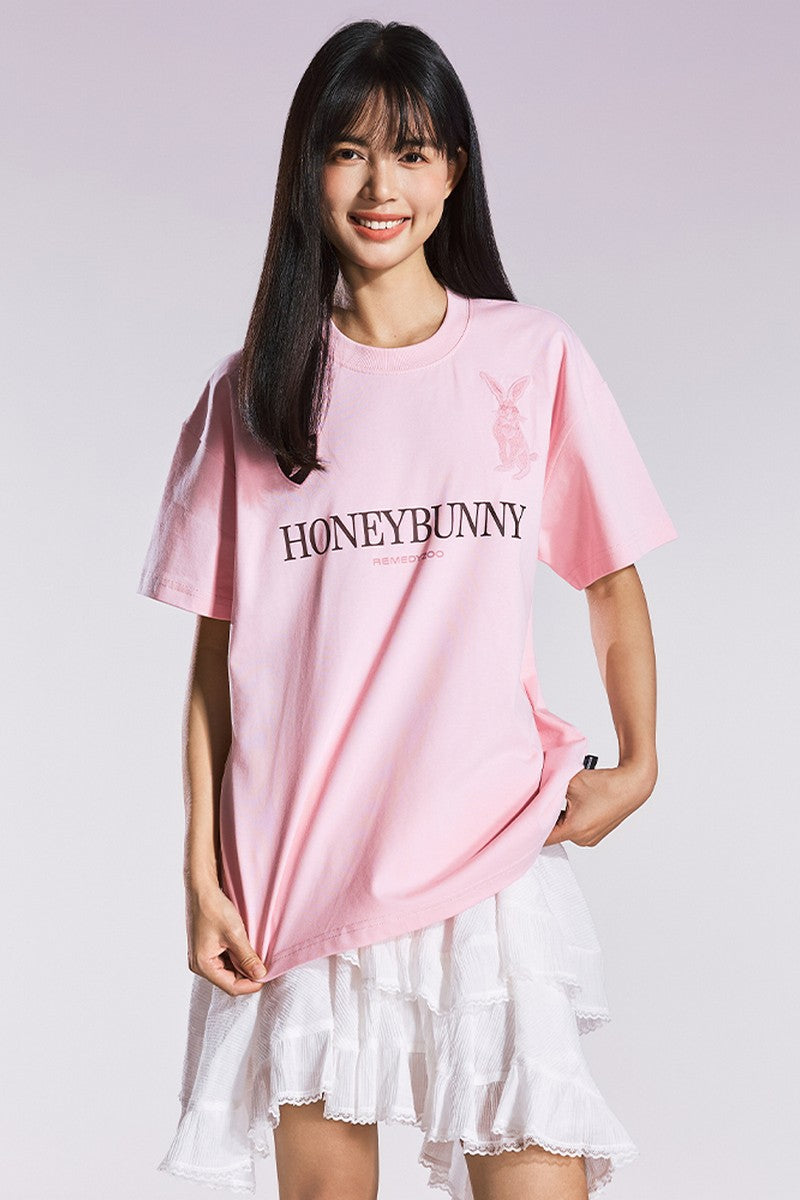 Embroidered Bunny Graphic Tee