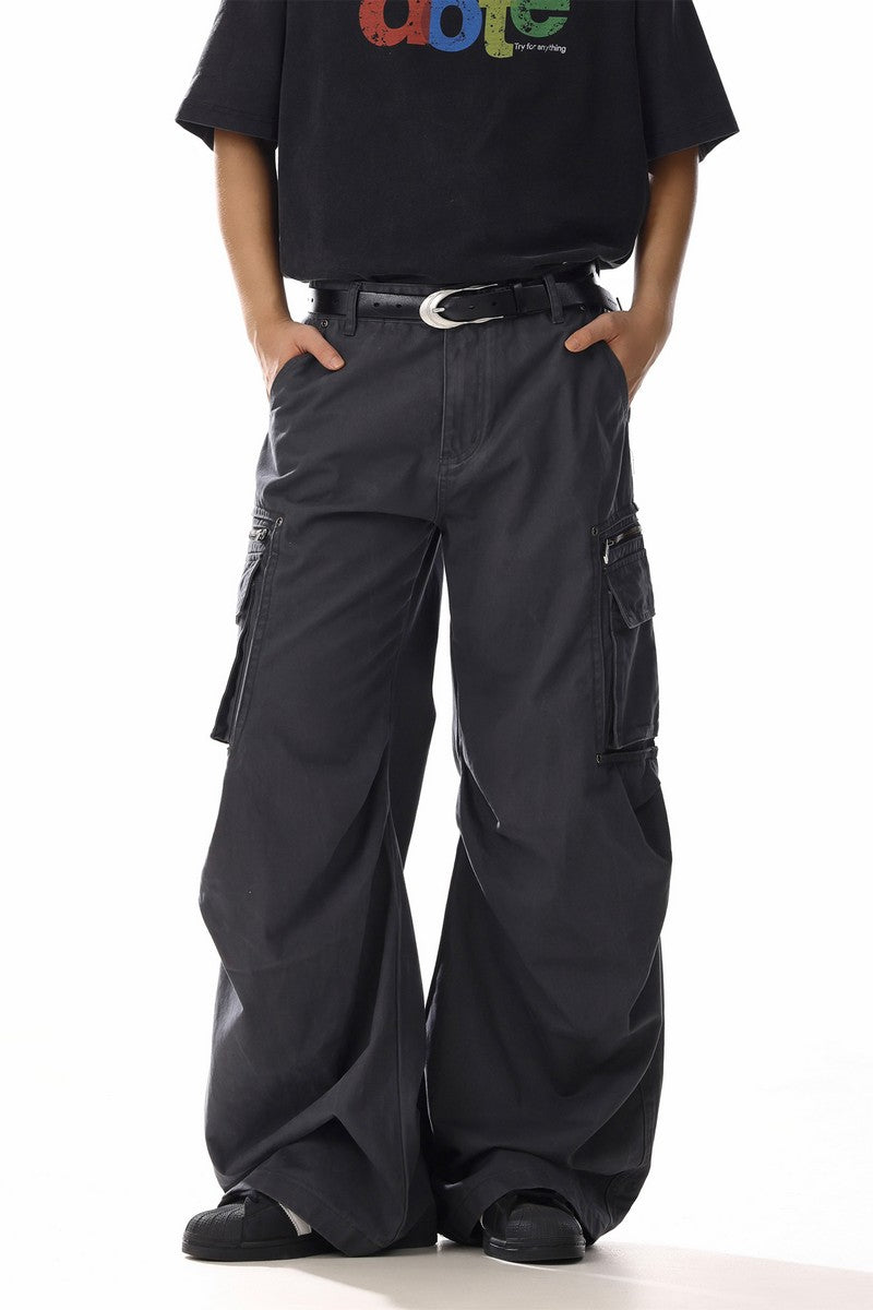 Grey Deconstructed Cargo Pants