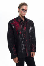 Gothic Blood Stain Silver Shirt