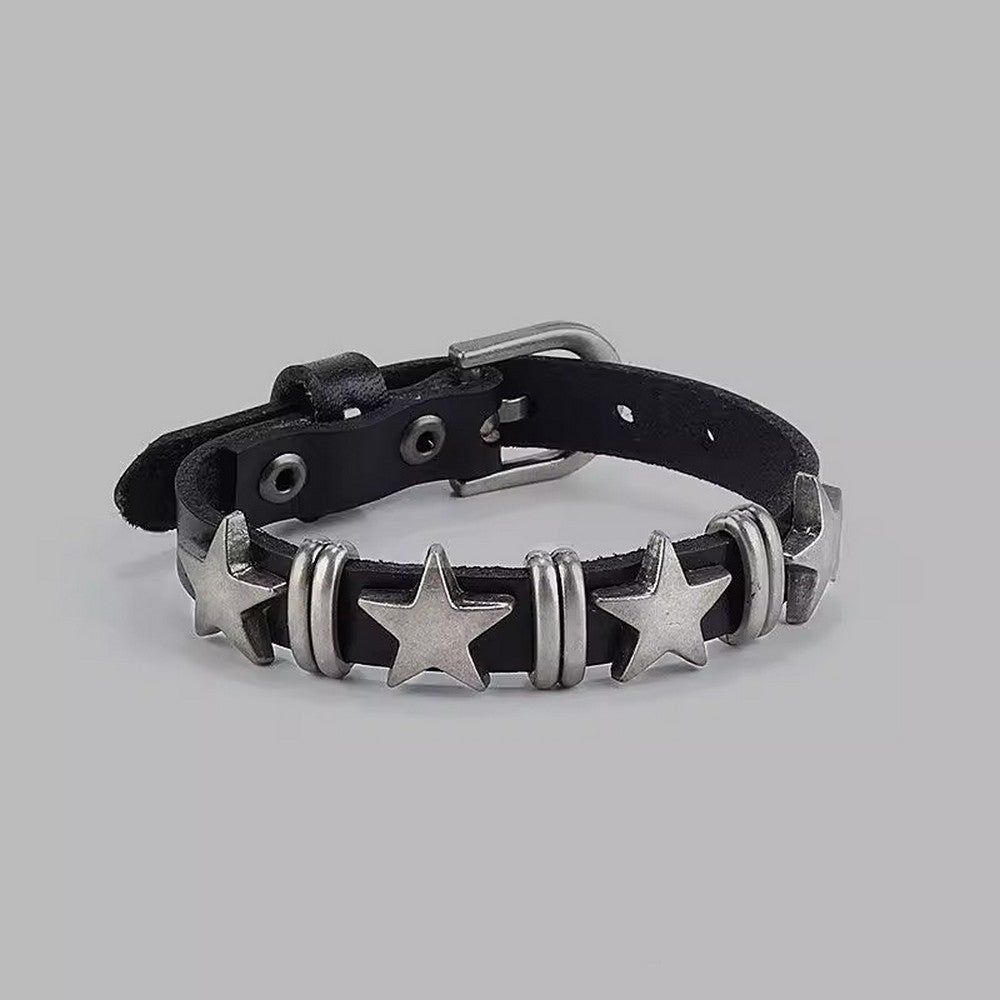 Y2K Chrome Stars Bracelet
