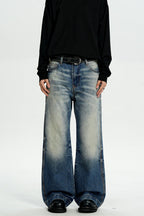 Dark Blue Straight Jeans