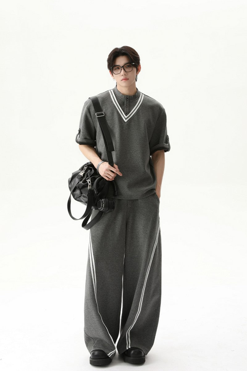 Striped Boxy Polo Tee