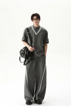 Striped Boxy Polo Tee