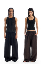 Pleated Double Waist Wide Pants