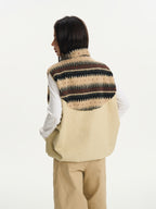 Pattern Fleece Beaded Vest