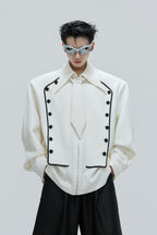 Double Breasted Woven Shirt Jacket