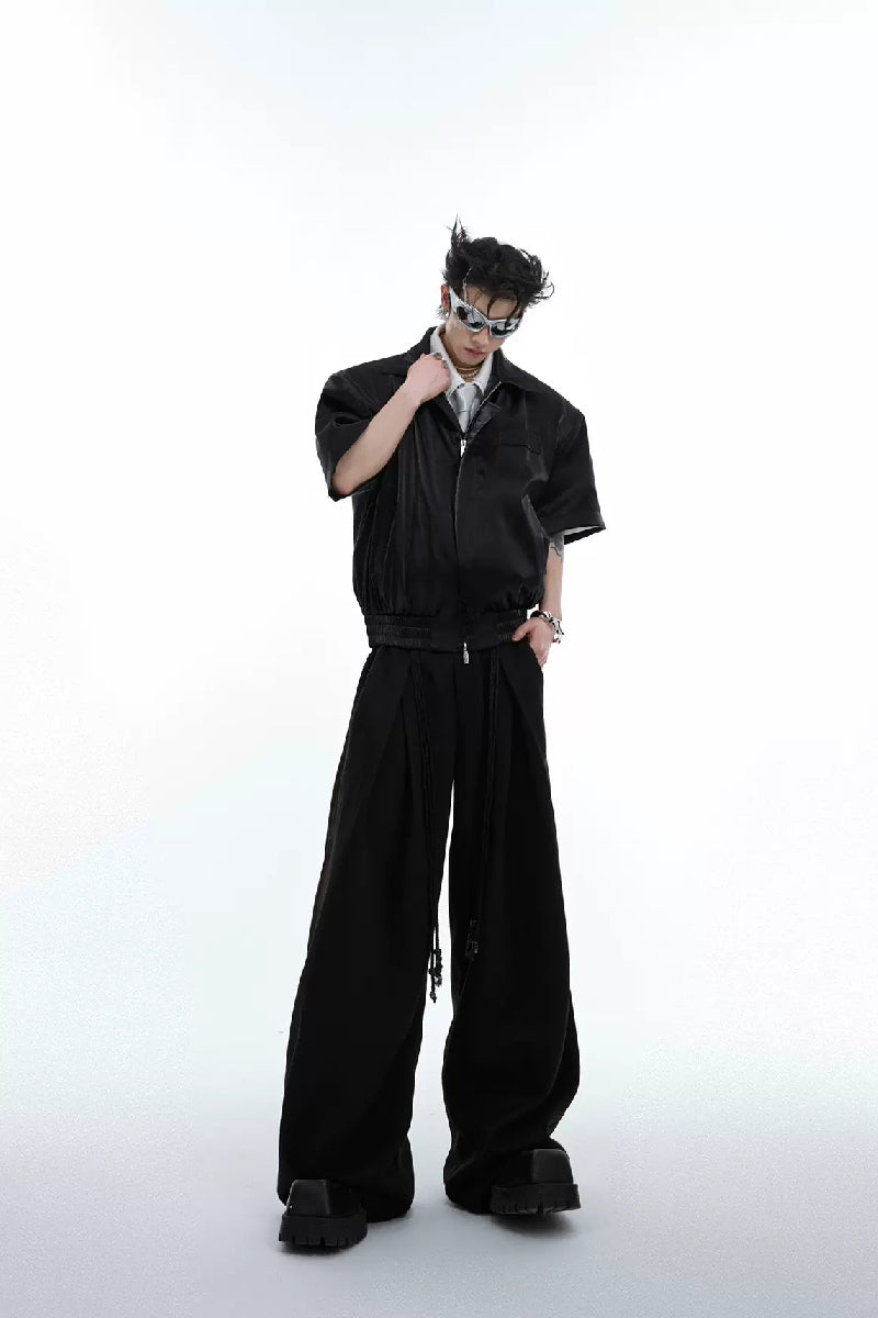 Heavyweight Tie-Waist Trousers