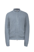 Waffle Knit Drawstring Cardigan