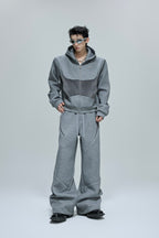 Fur Patchwork Sweatpants