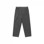 Vintage Washed Cotton Straight Leg Trousers
