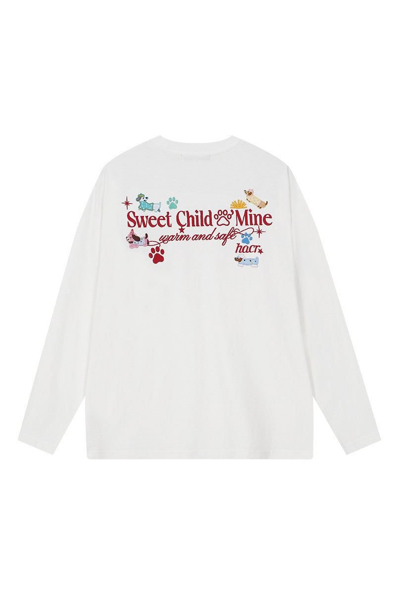 Plush Dog Embroidery Tee