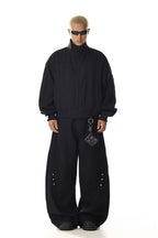 Black Short Mock Neck Jacket