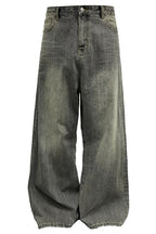 Textured Wide-Leg Jeans