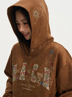 Suede Patchwork Hoodie