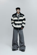 Colorblock Chunky Knit Cardigan