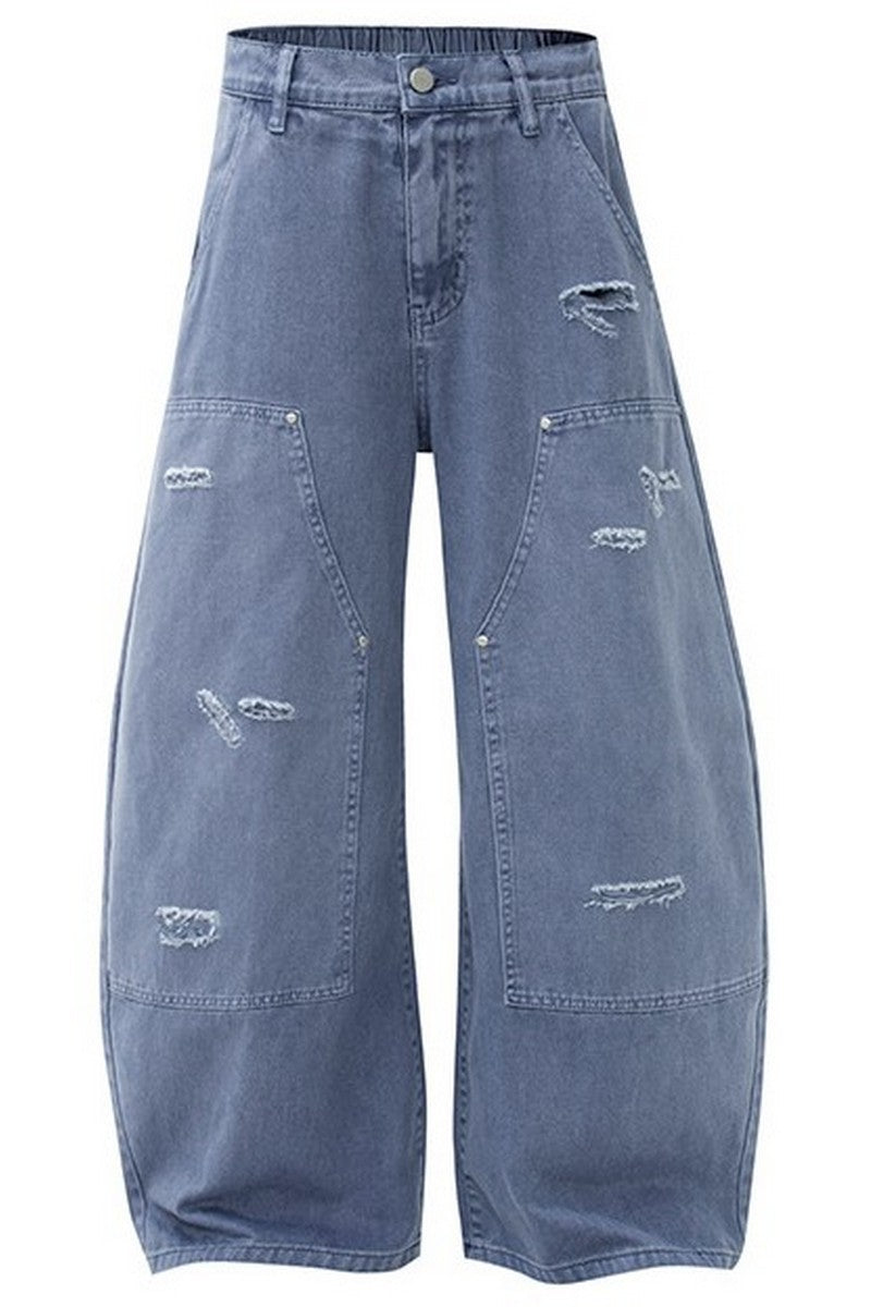 Distressed Scythe Baggy Jeans