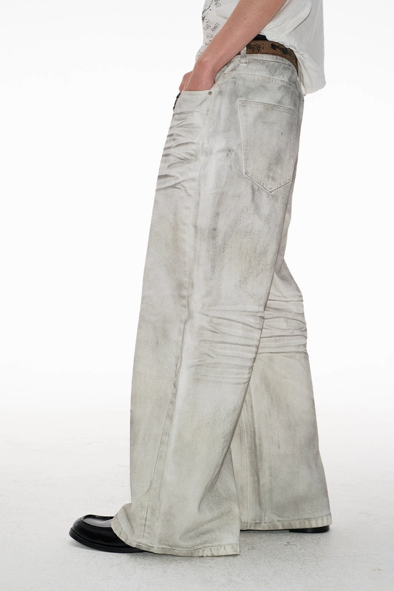 パンツ JCAESAR DISTRESSED WHITE JEANS 32 Distressed White Jeans - JCAESAR – Copping Zone
