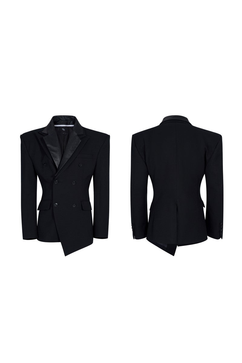 Structured Wool Blend Blazer