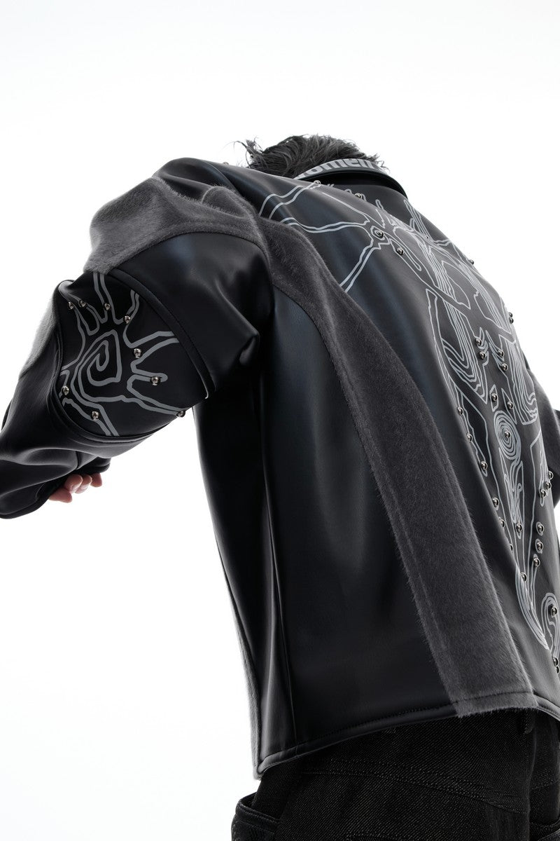 Deconstructed Studded Jacket