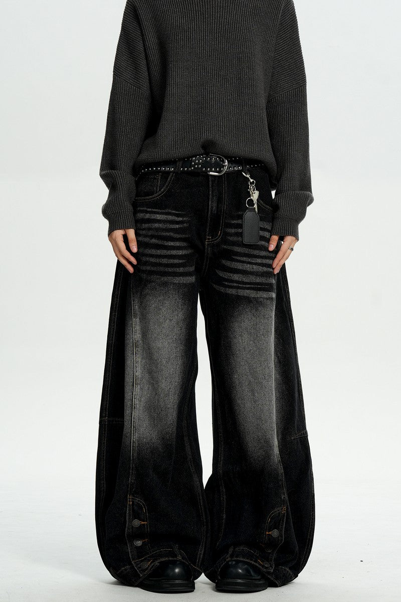 Faded Gray Washed Jeans