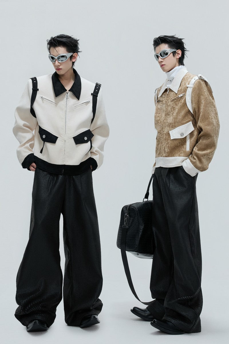 Silk Velvet Contrast Pocket Jacket